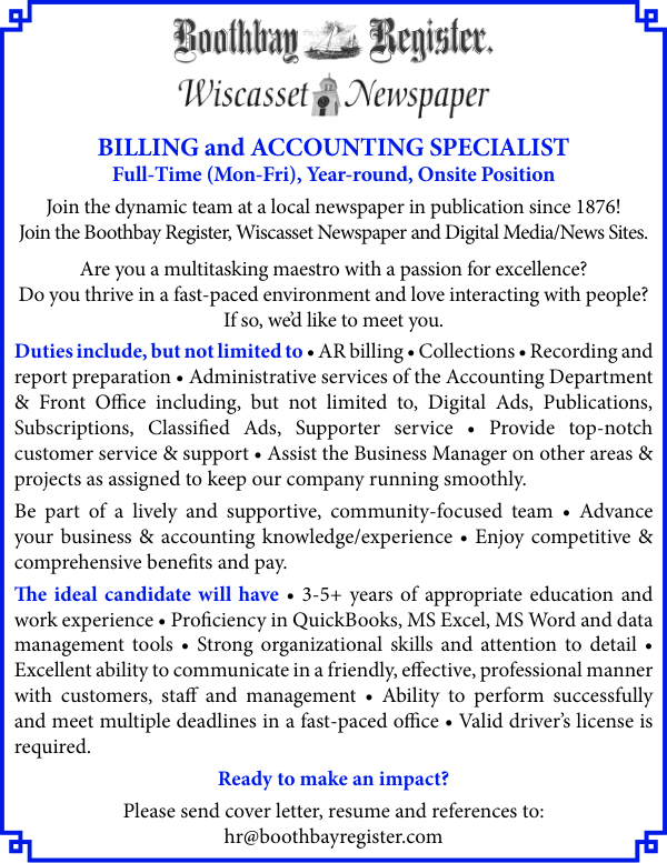 Billing and Accounting Specialist (2)