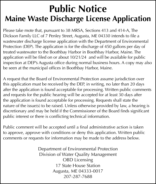 Maine Waste Discharge