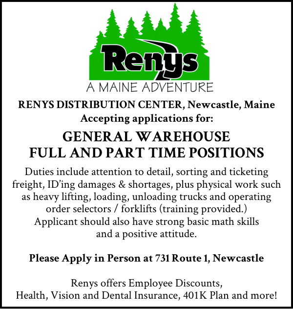 Renys   General Warehouse Full And PT Positions