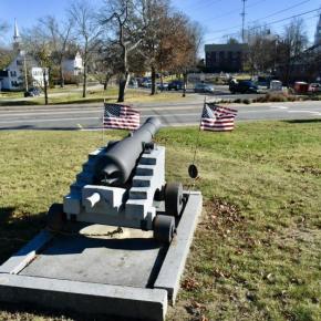 The town cannon now sits on a wooden Naval carriage. PHIL DI VECE/Wiscasset Newspaper