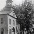 A copy of this photo of the Lincoln County Courthouse, circa 1847 was presented to Lincoln County Commissioners as a gift to the county and to help showcase the proposed Museum in the Streets project. Courtesy of Wiscasset Public Library