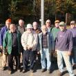 The busy workers of the Woodchucks briefly halt operations for a photo. The all-volunteer service group made up of local retirees work year-round to provide wood used to heat the homes of families in need. Pictured back row left are, Leo Barter Sr., Denny Wilson, Greg Holton, Ham Meserve, Maurice Landemare and Bill Smith. Front Row left, John King, Henry C. Rowe, Barclay Shepard and Doug Fowle. RYAN LEIGHTON/Boothbay Register