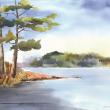 'Cobscook Bay,' watercolor by Anne Cronin of Belfast.