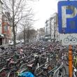 Overflow bicycle parking next to the train station in Ghent. (Photo by Ari Snider)