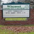 The Wiscasset Town Office Marquee is an example of a non-conforming, freestanding sign in the downtown business district. The proposed sign ordinance amendments will allow the marquee to be in compliance. CHARLOTTE BOYNTON/Wiscasset Newspaper