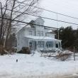 A tree on Union Street split by the explosion. RYAN LEIGHTON/Boothbay Register