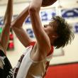 Travis Padilla gets a shot inside in Wiscasset’s win over St. Dom’s in the preliminary round of the Western Maine Class C tournament. Courtesy of Brion Controvillas