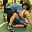 Antonio Maulolo wrestles during a February practice at Lincoln Acaemy. Maulolo, a Boothbay Region High School sophomore, was the top wrestler in the Class C state wrestling tournament's 220-pound class. BEN BULKELEY/Boothbay Register