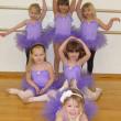 The morning preschool class will dance to “Pretty Ballerina.” Pictured from left are, back row: Aurora Newcomb, Kyla Warren, Allie Warren; middle row: Abigail Orchard, Meredith Ames; front: Sophia Mansfield. Courtesy of the Boothbay Region YMCA