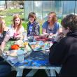 Oceanside students enjoy a break with homemade bagels.