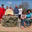 Building an oven in Waldoboro: Merideth Laliberte, Neil Lash, Genna Cherichello, Ray Laliberte, Lily Joslin, Kevin Felth, Brad Smeltzer    