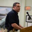 Wiscasset Police Chief Troy Cline speaks in support of putting 24/7 police coverage back in the police budget. CHARLOTTE BOYNTON/Wiscasset Newspaper 