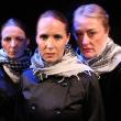 Three weird sisters in Heartwood’s contemporary “Macbeth.” From left are Mary Boothby, Dana Wieluns and Margo O’Leary. Remaining shows run May 3-11. Courtesy of Heartwood Theater