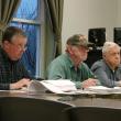 Wiscasset Budget Committee members Kent Reed, left, Bill Barnes and Ray Soule take part in the panel's April 18 meeting. SUSAN JOHNS/Wiscasset Newspaper