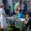 Elizabeth Wright, portraying Prudence Muise, demonstrates how clothes were washed on Burnt Island in 1950. LISA KRISTOFF/Boothbay Register