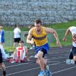 Jason Maddocks charges on in the 100 meter dash. Courtesy of Aquilino Alamo