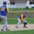 Stephen Barter makes the play on a grounder May 8 against Lisbon. BEN BULKELEY/Boothbay Register