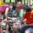 Jake and Sherm Brewer receive instruction from Acadia Guides Climbing School instructor, Dick Chasse. Courtesy of Sarah Sherman McGrail