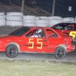 Wiscasset’s Kevin Sherman, driving #55, wins the New England 4-Cylinder Pro Stock feature at Wiscasset Speedway June 15. Courtesy of Peter Taylor, Wiscasset Speedway