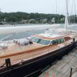 A crew member on the ‘Scehereazade’ prepares for the first day of the Shipyard Cup in Boothbay Harbor. RYAN LEIGHTON/Boothbay Register