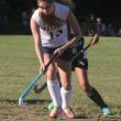 Lady Seahawk junior Nicole LaBrecque gains possession of the ball against Winthrop in Friday’s home field hockey game. KEVIN BURNHAM/Boothbay Register