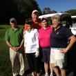 Charley and his “Angels.” From left: Josh Taylor, Pat Heiges, Charley Johnson, Gail Blanchard and Kathy Heaton. JOE GELARDEN/Boothbay Register 