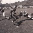 Week 1 Challenge winner Kevin Burnham is dropped to the Sherman Field turf by a Hyde player, circa 1973.