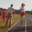 Mike “Big Scar” Scarborough in his swifter days. Finish of a cross-country race, circa 1972, in New Canaan, Conn.