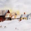 The Edge of Winter, watercolor by Peggy Farrell