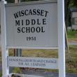 Wiscasset Middle School sign