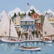 “Boothbay Harbor Yacht Club 1910” 18” x 18” by Ed Parker.