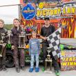  4 Cylinder Pro top 3, from left: Jaxson Moreside, John Ricci, Jr. Official Zeke Turner and Ben Burgess.  Jasen Dickey Photography