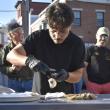 The oyster shucking competition. 