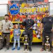 Thunder 4 Mini top 3, from left: Shane Webber, Jr. Official Zeke Turner, Mike Landry and Zach Audet.  Jasen Dickey Photography