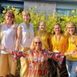 Finding Our Voices survivor-panelists at CMBG. From left: Mary Lou Smith, Christine Buckley, Sarah McLean, Hannah Marden Johnson, Rebekah Lowell, and Ida Rose.; front -Patrisha McLean, the nonprofit’s CEO and founder. Courtesy photo