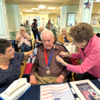 Pinning a medal