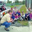 Star Scout Ricky Phillips, "Fast Auntie" Kasie  Kolbe, Ladies Acceleration Tour third place winner, Scout Leader Sierra Cummins-Remington, Dillion Sprague (sibling), Bear Cub Jeffrey Hatt-Blais, Arrow of Light Scout Jereimiah Raposa, Bear Cub Landan LaPierre, Samantha Remington, scoutmaster and cubmaster of Troop and Pack 604, and Parker Sprague (sibling). Courtesy photo 