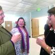 From left, Wiscasset Superintendent of Schools Kim Andersson, Partners in Education Co-Chair Annaiiese Hart Inchaurregui and school committee member Tracey Whitney at the reception. SUSAN JOHNS/Wiscasset Newspaper 