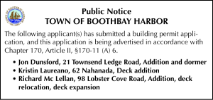 Town of Boothbay Harbor Building Permits 11-21-24