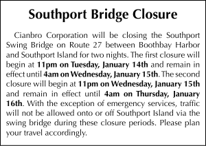 Southport Bridge Closure