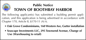 Town of Boothbay Harbor Building Permits 1-23-25