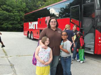 This summer makes Amina's third year visiting the Dowing family in Wiscasset.