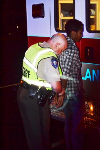 Aubrey Smith, 21, of Tennessee, is taken into custody. Courtesy of Karl Marean