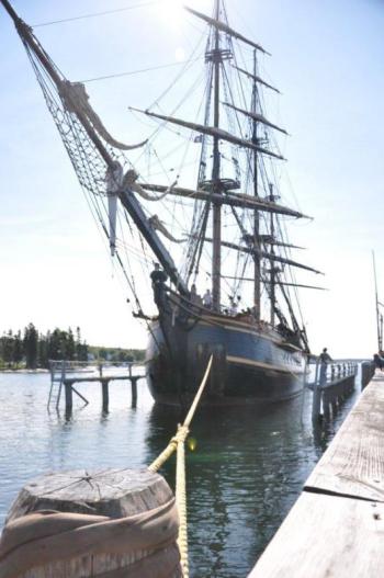 The "HMS Bounty” is in Boothbay Harbor for repairs. BEN BULKELEY/Boothbay Register