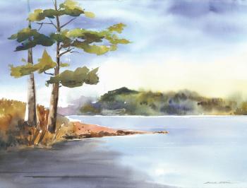 'Cobscook Bay,' watercolor by Anne Cronin of Belfast.