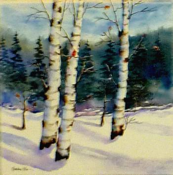 "Winter Birches III," by Charlene Lee