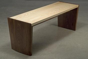 "Parenthetical," a bench designed and made by Eben Blaney.