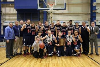 The Penquis Valley Pirates celebrate their Eastern Class C championship. Courtesy of Joseph Cyr/THE HOULTON PIONEER TIMES