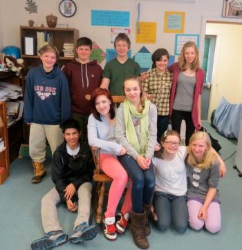 These students from Edgecomb’s Center for Teaching and Learning were recently recognized for their writing. Pictured from left are, front row: Xander Bartone, Helena Solorzano, Claire Dauge-Roth, Charlotte Collins and Emily Sanborn; back row: Teddy Matel, Wallace Jackson, Parker Elkins, Noelle Timberlake and Payton Sullivan. Courtesy of Center for Teaching and Learning