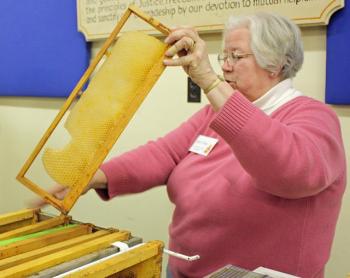 Beekeeper of 27 years Jean Vose. HOLLY S. EDWARDS/Penobscot Bay Pilot